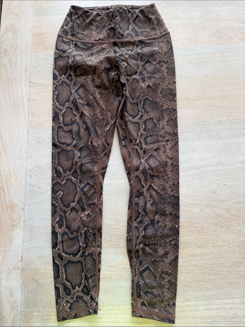 Varley Brown Snake Print Leggings